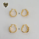 (1-2974) Laminado Oro - Aros Hoja Zircon - BGO