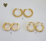 (1-2675 A-G) Gold Laminate Hoops - BGO - Fantasy World Jewelry