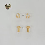 (1-1127-2) Gold Laminate - Stud Earrings - BGF