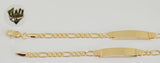 (1-0953) Gold Laminate - 3.5mm Figaro Link Bracelet - 6" - BGF - Fantasy World Jewelry