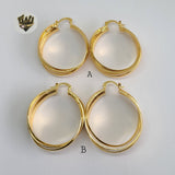 (1-2740) Gold Laminate Hoops - BGO - Fantasy World Jewelry