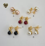 (1-1060) Gold Laminate Earrings - BGO - Fantasy World Jewelry