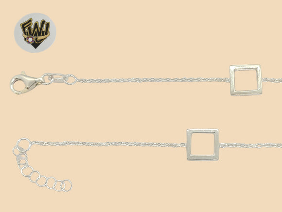 (2-0175) 925 Sterling Silver - 1.5mm Rolo Link Anklet - 10