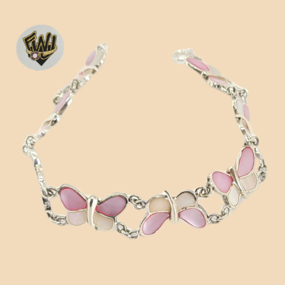 (2-0391) 925 Sterling Silver - 15mm Butterfly Bracelet. - Fantasy World Jewelry