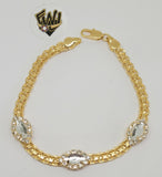 (1-0878) Gold Laminate - 5mm Alternative Bracelet - 7.5" - BGF - Fantasy World Jewelry