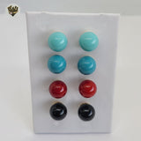 (1-1045) Gold Laminate - Colorful Earrings - BGO - Fantasy World Jewelry