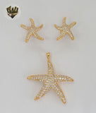 (1-6319) Laminado Oro - Conjunto Estrellas Zircon - BGO