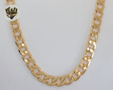 (1-1827) Gold Laminate - 10.5mm Curb Link Chain - BGO