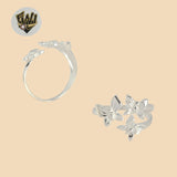 (2-5027) 925 Sterling Silver - Butterfly Band Ring