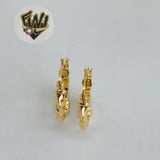 (1-2547-E) Gold Laminate - Distorted Hoops - BGO - Fantasy World Jewelry