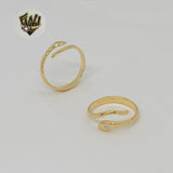(1-3031) Gold Laminate - Snake Zircon Ring - BGF - Fantasy World Jewelry