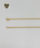 (4-7173) Stainless Steel - 2mm Rolo Link Tree of Life Necklace - 22".