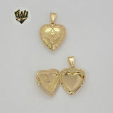 (1-2373) Gold Laminate - Heart Pendants - BGF