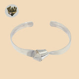 (2-0644) 925 Sterling Silver - 8mm Knot Bangle - 2.5"