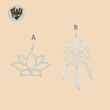 (2-1315) 925 Sterling Silver - Plain Pendants.
