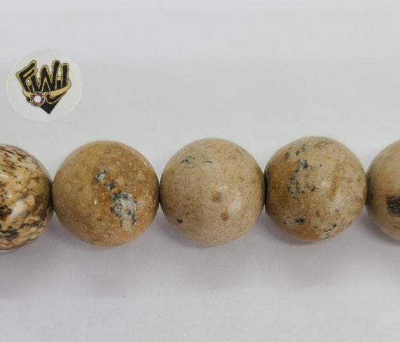(MBEAD-07) 14mm Jasper Bead - Round - Fantasy World Jewelry
