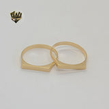 (1-3059) Gold Laminate - Square Plain Ring - BGF - Fantasy World Jewelry