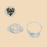 (2-5032) 925 Sterling Silver - Star of David Ring - Fantasy World Jewelry