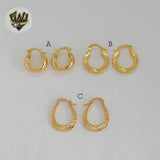 (1-2593) Gold Laminate Hoops - BGO