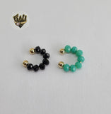 (1-2642 A-E) Gold Laminate - Stone Cuff Earrings - BGF - Fantasy World Jewelry