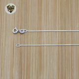 (2-8030) 925 Sterling Silver - 1mm Box Link Chains. - Fantasy World Jewelry