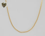 (1-1671) Gold Laminate - 2mm Flat Balls Link Chain - BGF