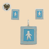 (2-6347) 925 Sterling Silver - Kid Set. - Fantasy World Jewelry