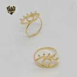 (1-3102) Gold Laminate - Evil Eye Ring - BGF - Fantasy World Jewelry