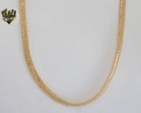 (1-1824) Gold Laminate - 6.3mm Alternative Curb Link Chain - BGO