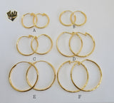 (1-2869) Gold Laminate - Plain Hoops - BGO - Fantasy World Jewelry