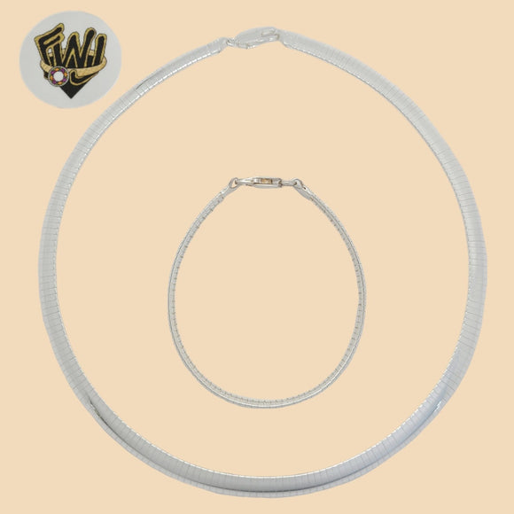 (2-66051) 925 Sterling Silver - 8mm Omega Set. - Fantasy World Jewelry