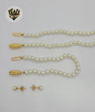 (MSET-16) Gold Laminate - Mallorca Pearls Set - Fantasy World Jewelry