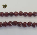 (MBEAD-228) 8mm Carnelian Faceted Beads - Fantasy World Jewelry