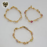 (1-0879) Gold Laminate - 8.5mm Zircon Bracelet - 6.5" - BGO