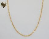(1-1742) Gold Laminate - 2mm Singapore Link Chain - BGF