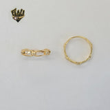 (1-3040-5) Laminado Oro - Anillo Clip Circón - BGF