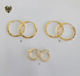 (1-2541) Gold Laminate Hoops - BGO - Fantasy World Jewelry