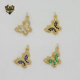 (1-2218) Laminado Oro - Colgantes Mariposa - BGO