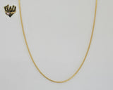 (1-1525-1) Laminado de oro - Cadena de eslabones de serpiente de 1 mm - 16" - BGO.