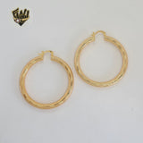 (1-2738) Gold Laminate Hoops - BGO