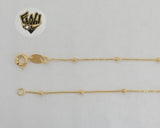 (1-1557) Gold Laminate - 1mm Box Balls Link Chain -BGF - Fantasy World Jewelry