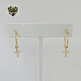 (1-2688-1) Gold Laminate - Charms Hoops Earrings - BGF
