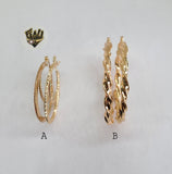 (1-2724-A) Gold Laminate - Rose Gold Hoops - BGO - Fantasy World Jewelry