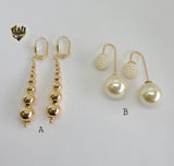 (1-1052) Gold Laminate Earrings - BGF - Fantasy World Jewelry
