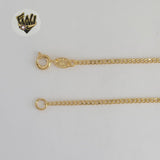 (1-0975) Pulsera infantil de eslabones curvos de 2 mm laminados en oro - 15 cm - BGF