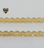 (MBEAD-185) 6mm Quarzo Amarillo Beads - Fantasy World Jewelry