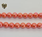 (MBEAD-47) 10mm Orange Pearls - Round - Fantasy World Jewelry