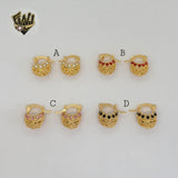 (1-2620-1) Gold Laminate - Zircon Basket Hoops - BGO