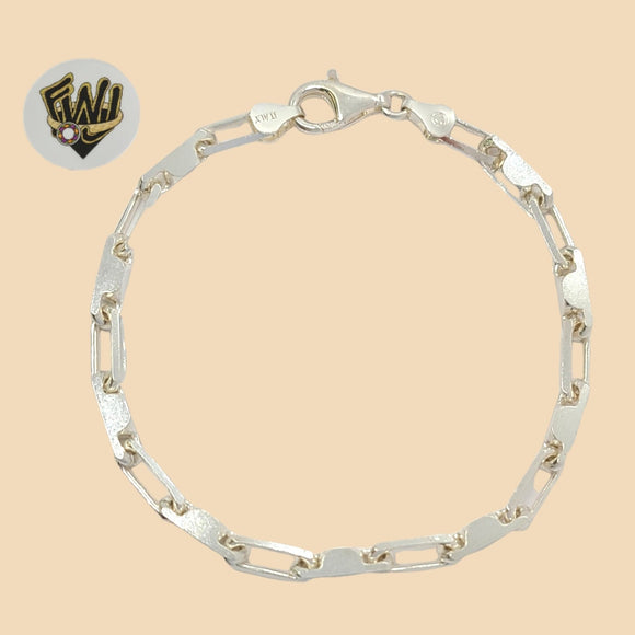 (2-0449) 925 Sterling Silver - 5mm Link Bracelet. - Fantasy World Jewelry