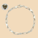 (2-0449) 925 Sterling Silver - 5mm Link Bracelet. - Fantasy World Jewelry